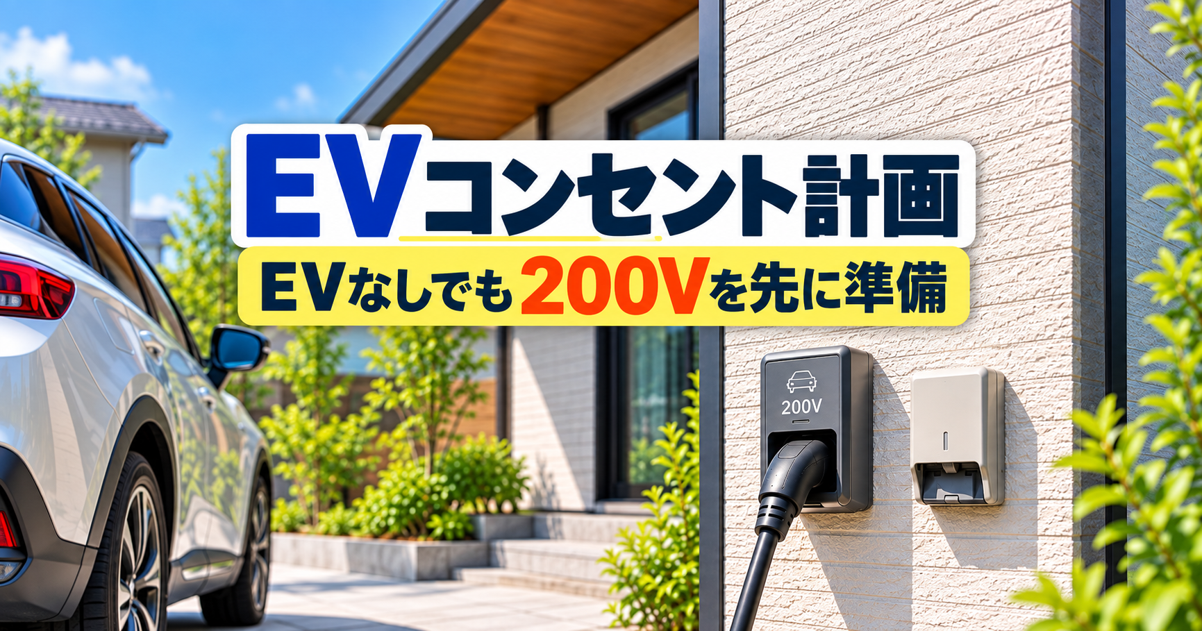 注文住宅のEVコンセント計画｜EV未所有でも200V充電設備を先に付けた理由